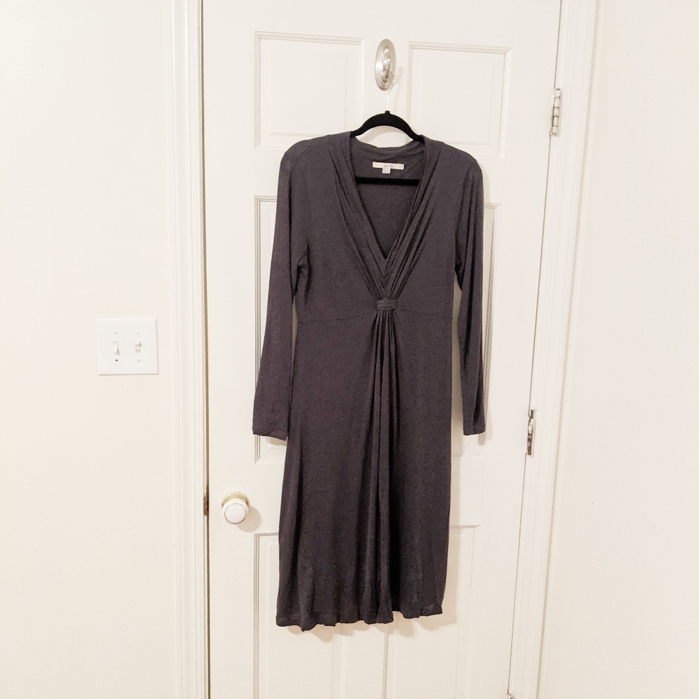 Boden Wool Jersey Charcoal Grey SZ 10L Tall WH212